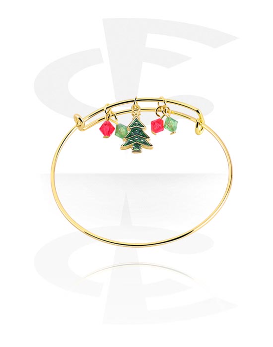 Armbänder, Modischer Armreif mit Weihnachts-Design, Vergoldetes Messing