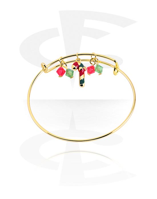 Armbanden, Mode-armband met Kerstdesign, Vergulde messing