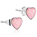 Pendientes, Pendientes con diseño de corazón, Acero quirúrgico 316L