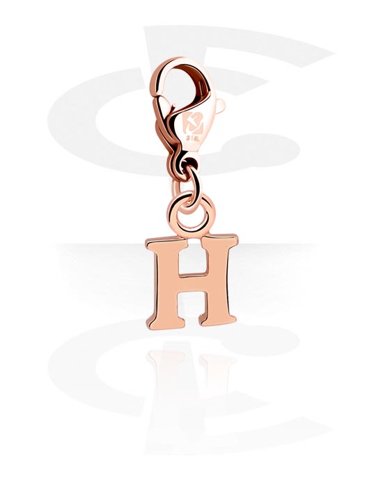 Charms, Charm for Charm Bracelets, Surgical Steel 316L, Rosegold