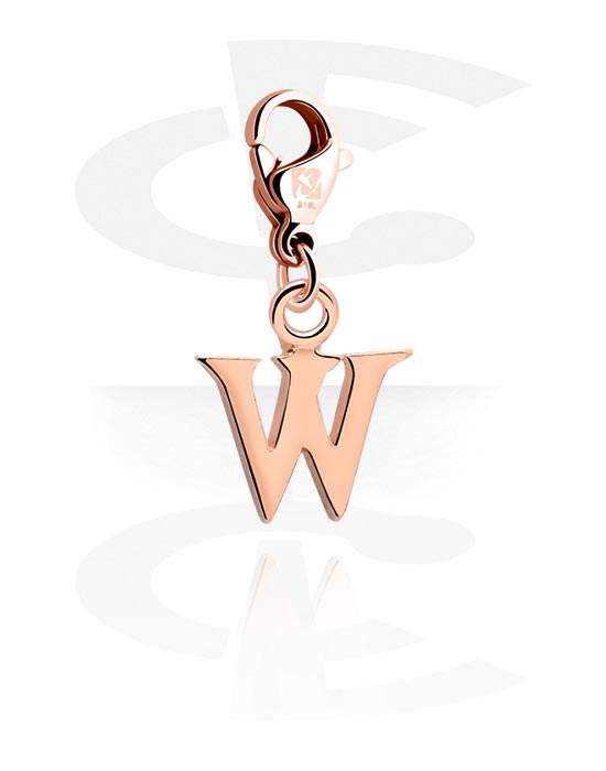 Charms, Charm for Charm Bracelets, Surgical Steel 316L, Rosegold