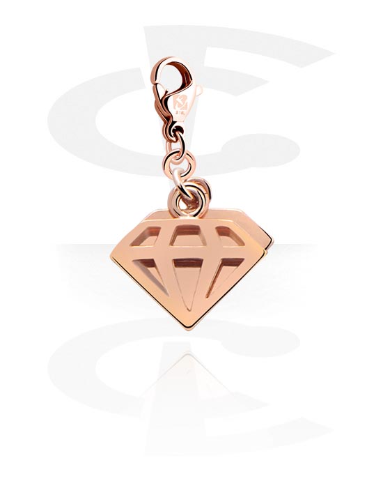Charms, Charm for Charm Bracelets, Rose Gold Plated Steel