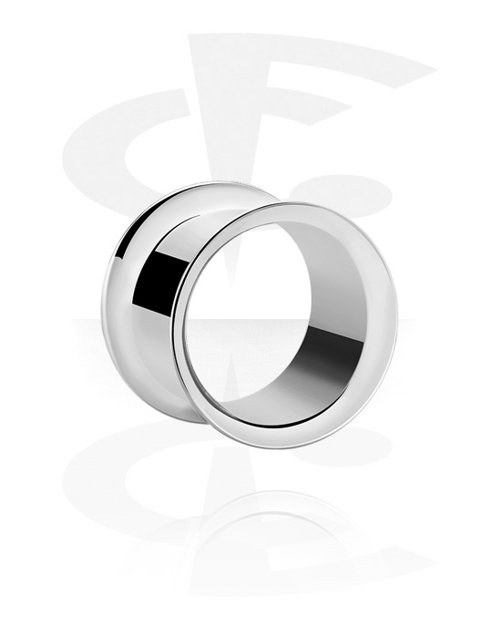 Tunnel double flared (acier chirurgical, argent) (Acier chirurgical 316L)