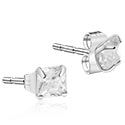Boucles d'oreilles, Boucles d'oreilles avec pierres en cristal, Argent 925
