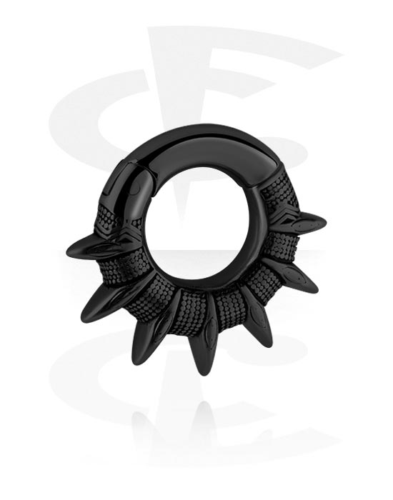 Ear weights & hangers, Ear weight (roestvrij staal, zwart, glanzende afwerking), Roestvrij staal 316L