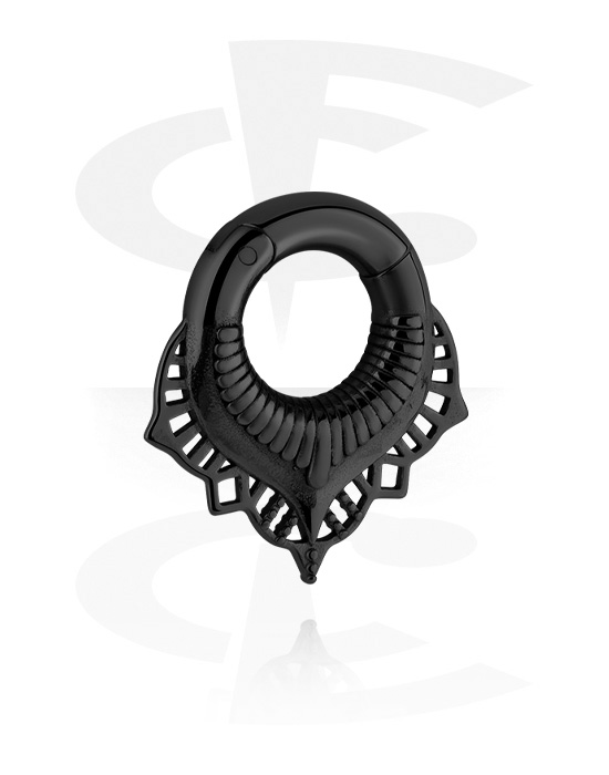 Ear weights & Hangers, Ear weight  (aço inoxidável, preto, acabamento brilhante), Aço inoxidável 316L
