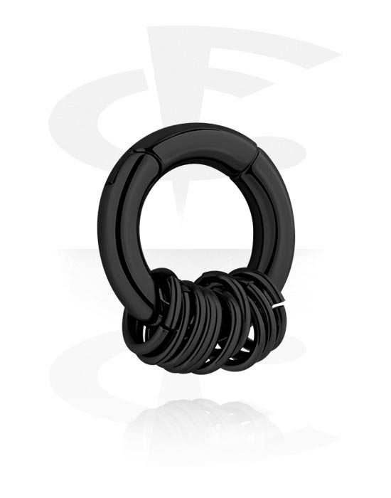 Ear weights & Hangers, Ear weight (stainless steel, black, shiny finish), Stainless Steel 316L