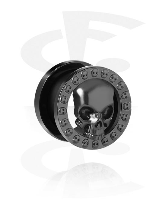 Piercing Tunnel Labret Noir Mat - Acier Chirurgical, Pour Lèvres, Tragus, Helix, Z438