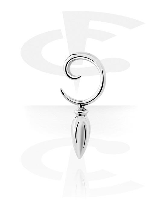 Ear weights & Hangers, Ear weight (stainless steel, silver, shiny finish), Stainless Steel 316L