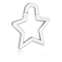 Ušesne uteži & obešanke, Star-shaped ear weight (surgical steel, silver, shiny finish), Kirurško jeklo 316L