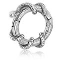 Ear weights & Hangers, Ear weight (surgical steel, silver, shiny finish) with snake design, Surgical Steel 316L