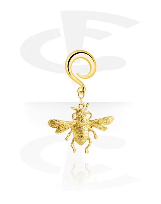 Ear weights & Hangers, Ear Weight (Edelstahl, gold, glänzend) mit Insekt-Design, Vergoldeter Edelstahl 316L, Legierter Stahl