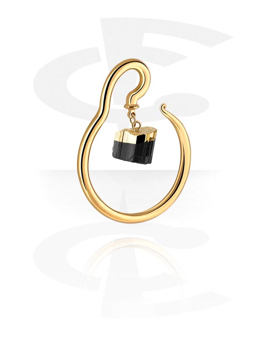 Ear weights & Hangers, Ear weight (acciaio inossidabile, oro, finitura lucida), Acciaio chirurgico 316L placcato in oro