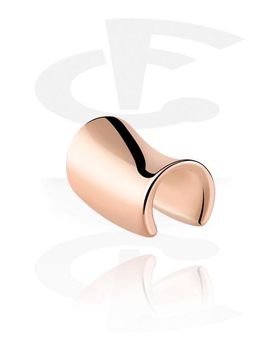Tunnlar & Pluggar, Ear lobe cuff (stainless steel, rose gold, shiny finish), Rožnato pozlačeno nerjavno jeklo 316L
