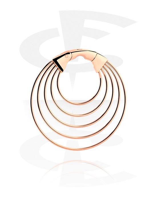 Utezi & visilice za uši, Uteg za uho (nehrđajući čelik, ružičasto zlato, sjajna završna obrada), Nehrđajući čelik pozlaćen ružičastim zlatom 316L
