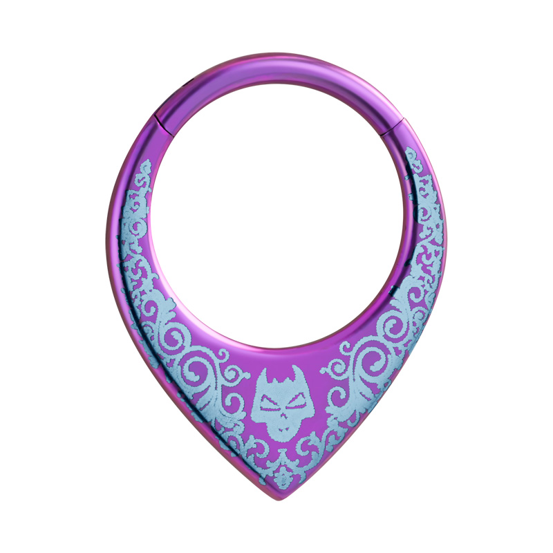 Piercing clicker (titanium, anodised) Titane ASTM F136 Anneaux