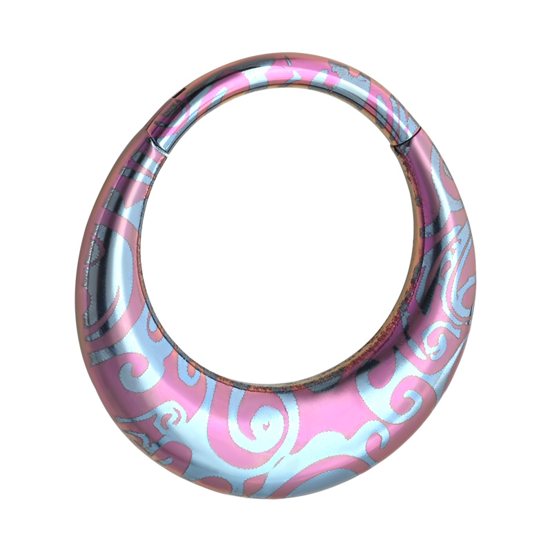 Piercing clicker (titanium, anodised) Titane ASTM F136 Anneaux