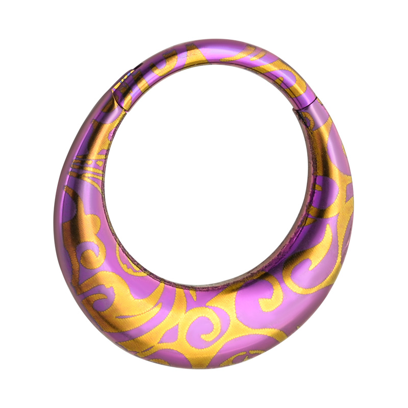 Piercing clicker (titanium, anodised) Titane ASTM F136 Anneaux