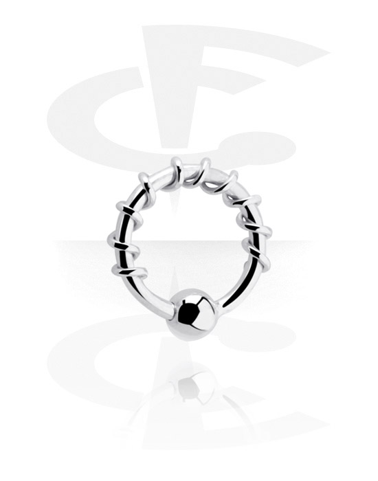 Ball Closure Ring (Chirurgenstahl, silber, glänzend) mit fixierter ...