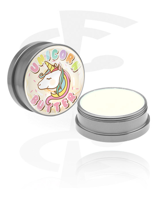 Limpeza e manutenção, Creme de cuidados e desodorizante para piercings "Unicorn-Butter", Contentor de alumínio