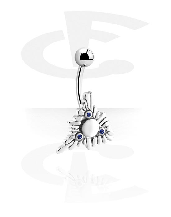 Belly button ring (surgical steel, silver, shiny finish) (Surgical