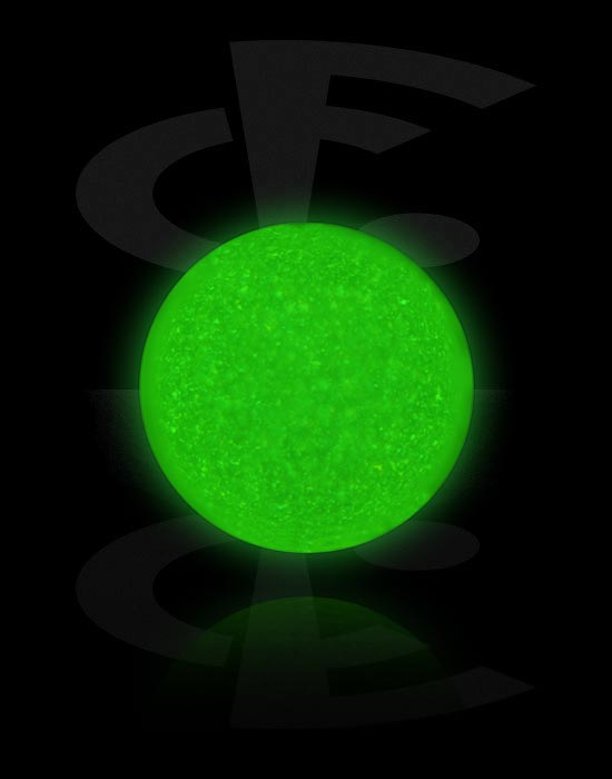 Boules, barres & plus, Boule "Glow in the dark" pour barre à filetage (acrylique, différentes couleurs), Acrylique