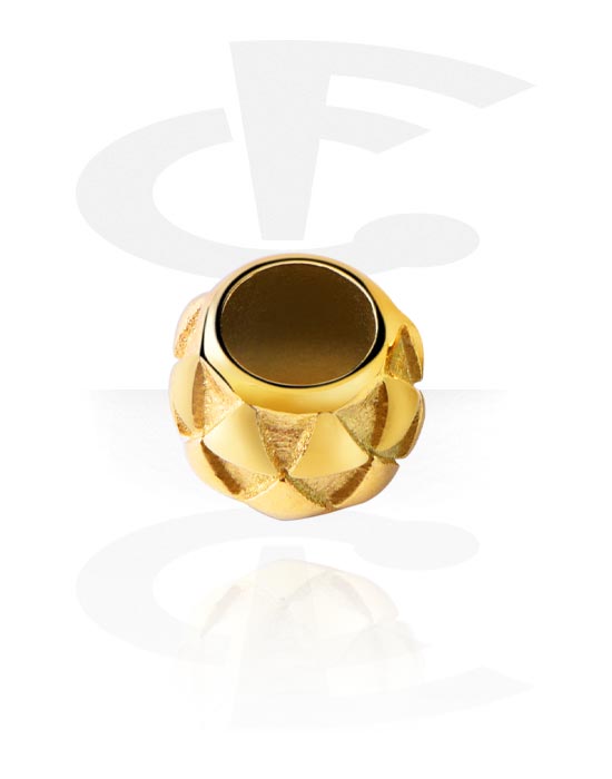 Hair Accessories, Dread Bead, Gold Plated Surgical Steel 316L