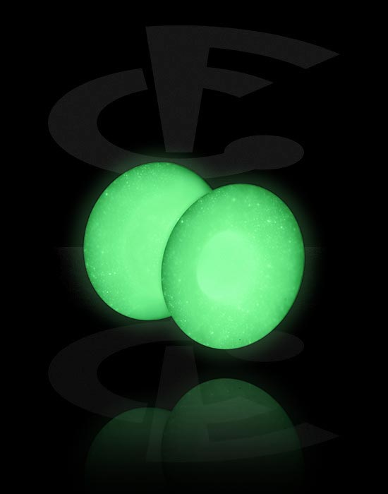 Tunnel & Plug, "Glow in the dark" - double flared tunnel (silicone, vari colori), Silicone