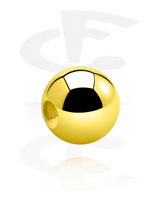 Boules, barres & plus, Boule pour ball closure ring (acier chirurgical, or, finition brillante), Acier chirugical 316L ,  Plaqué or