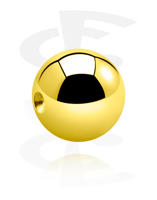 Kulor, stavar & mer, Ball for ball closure rings (surgical steel, gold, shiny finish), Förgyllt kirurgiskt stål 316L