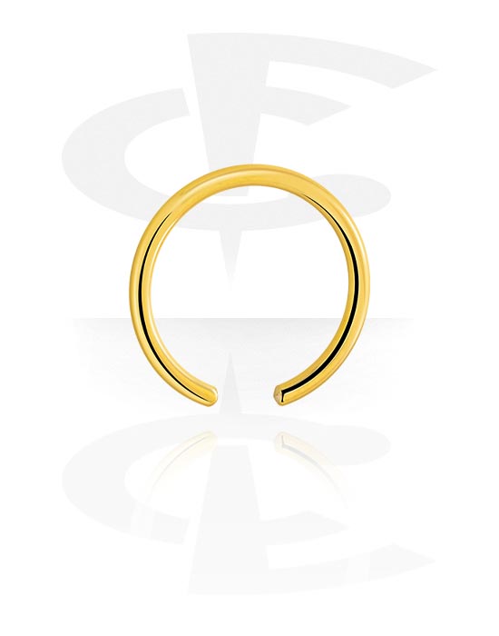 Palline, barrette e altro, Ball closure ring (acciaio chirurgico, oro, finitura lucida), Acciaio chirurgico 316L con placcatura in oro