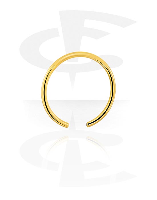 Boules, barres & plus, Ball closure ring (acier chirurgical, or, finition brillante), Acier chirugical 316L ,  Plaqué or