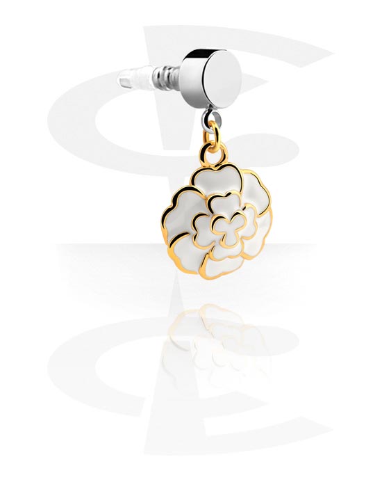 Phone Accessories, Earphone Plug Charm, Gold Plated Brass