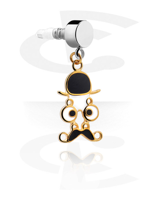 Phone Accessories, Earphone Plug Charm, Gold Plated Brass