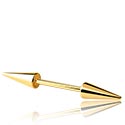 Barbeli, Barbell with Long Cones, Gold Plated Surgical Steel 316L
