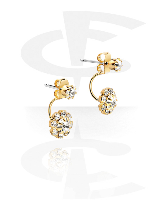 Earrings, Studs & Shields, Ear Studs, Gold Plated Brass