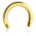 Kulor, stavar & mer, Circular Barbell Pin, Förgyllt kirurgiskt stål 316L