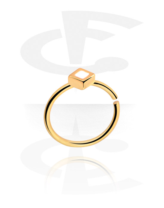 Piercinggyűrűk, Continuous ring (surgical steel, gold, shiny finish), Aranyozott sebészeti acél, 316L
