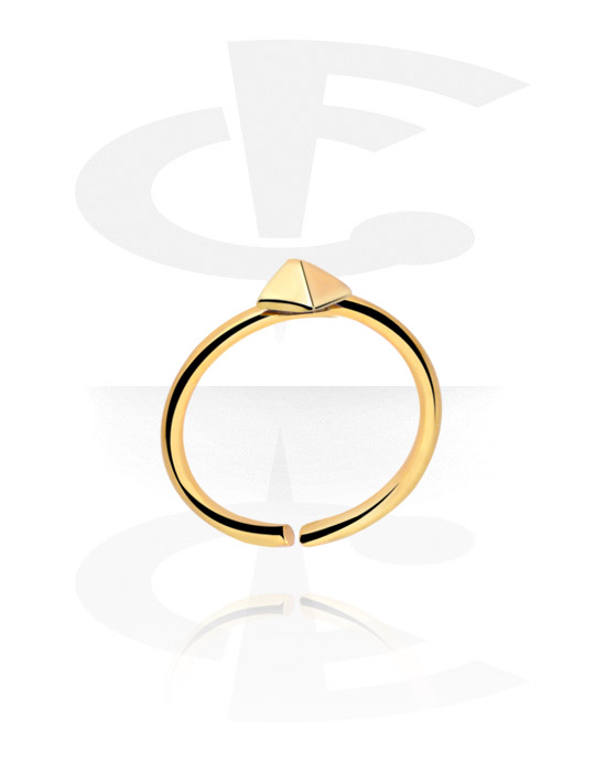 Piercing Rings, Continuous ring (surgical steel, gold, shiny finish)
