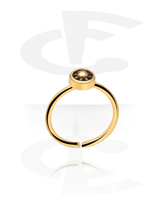 Piercingové kroužky, Spojitý kroužek (chirurgická ocel, zlatá, lesklý povrch), Pozlacená chirurgická ocel 316L