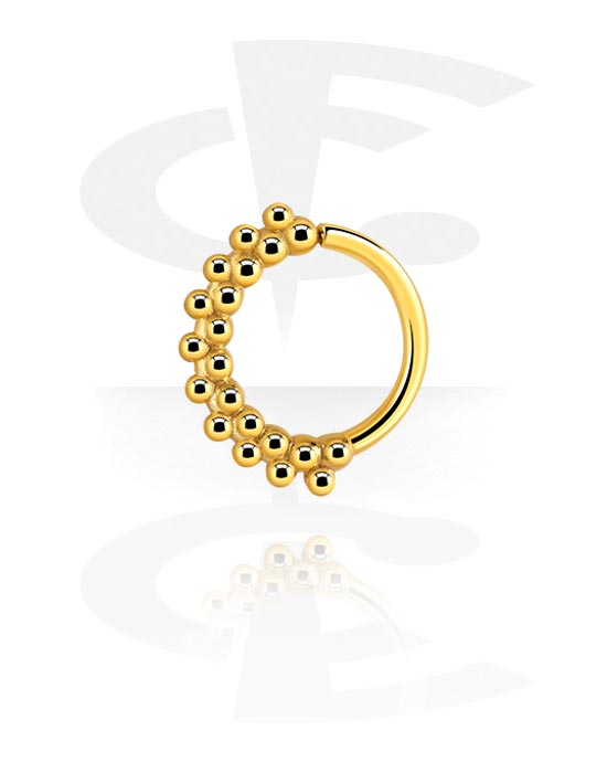 Piercingringen, Doorlopende ring (chirurgisch staal, goud, glanzende afwerking), Verguld chirurgisch staal 316L