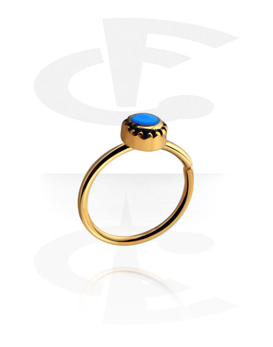 Piercinggyűrűk, Continuous ring (surgical steel, gold, shiny finish), Aranyozott sebészeti acél, 316L