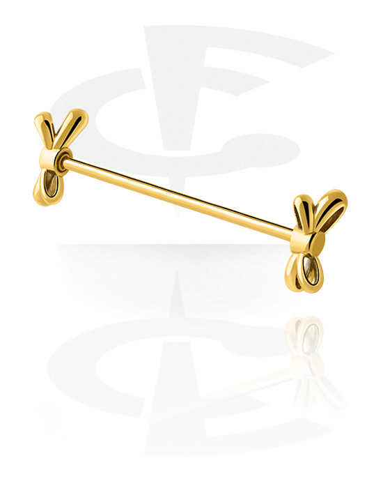 Barbells, Industrial Barbell, Gold Plated Surgical Steel 316L