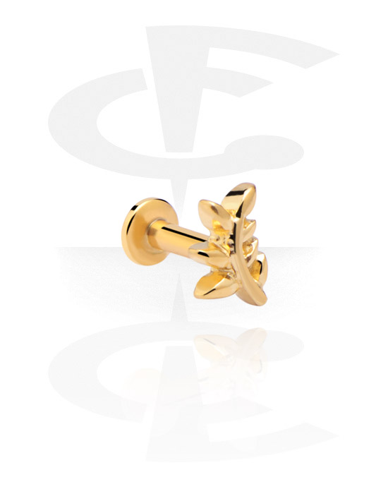 Labrets, Internally Threaded Labret, Gold Plated