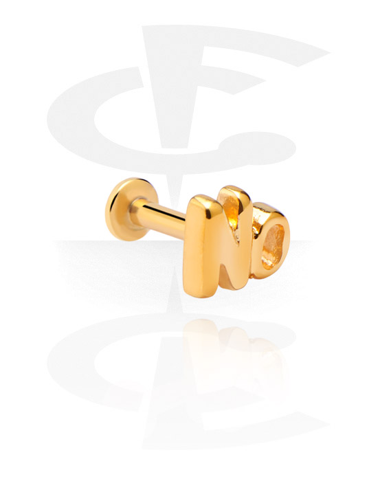 Labrety, Internally Threaded Labret, Gold Plated