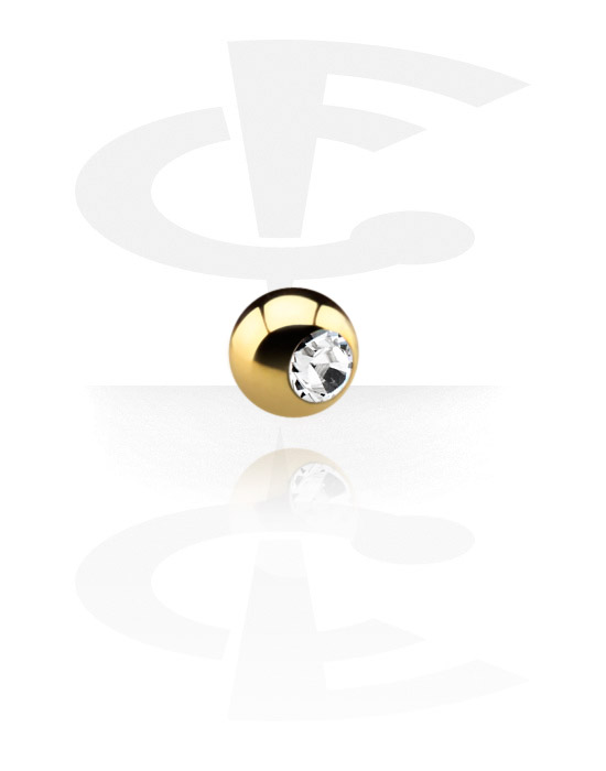 Kuler og staver ++, Micro Jeweled Ball, Gold Plated