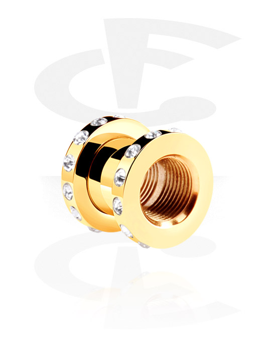 Tunnels & Plugs, X-Changer Tunnel, Gold Plated Surgical Steel 316L