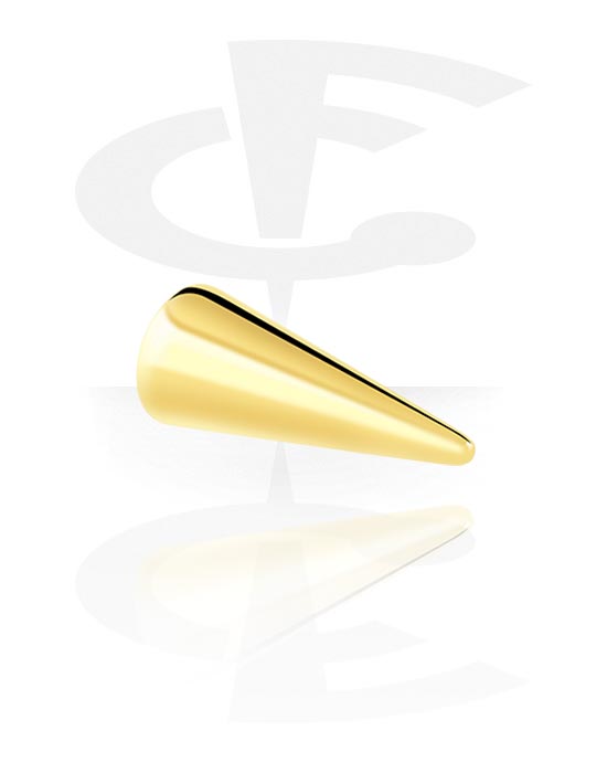 Golyók, tűk és egyebek, Cone for threaded pins (surgical steel, gold, shiny finish), Aranyozott sebészeti acél, 316L