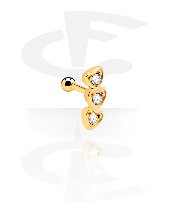 Helix & Tragus, Tragus Piercing, Gold Plated