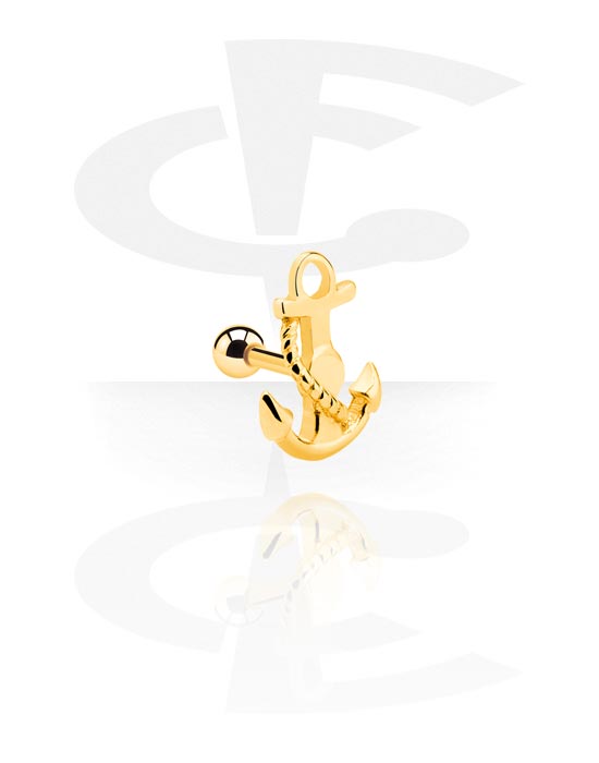 Helix & Tragus, Tragus Piercing, Gold Plated